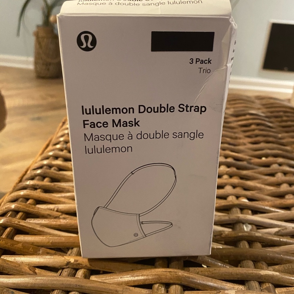 Brand new all black lululemon face masks